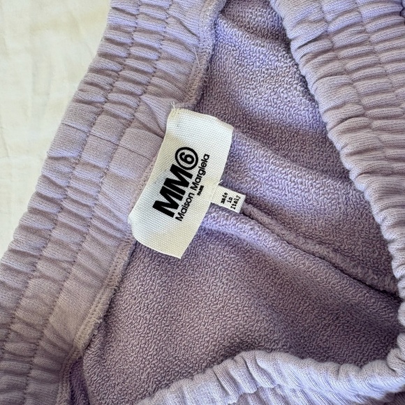 MM6 Raw-Edge Cut Sweatpants Lavender - Picture 3 of 5